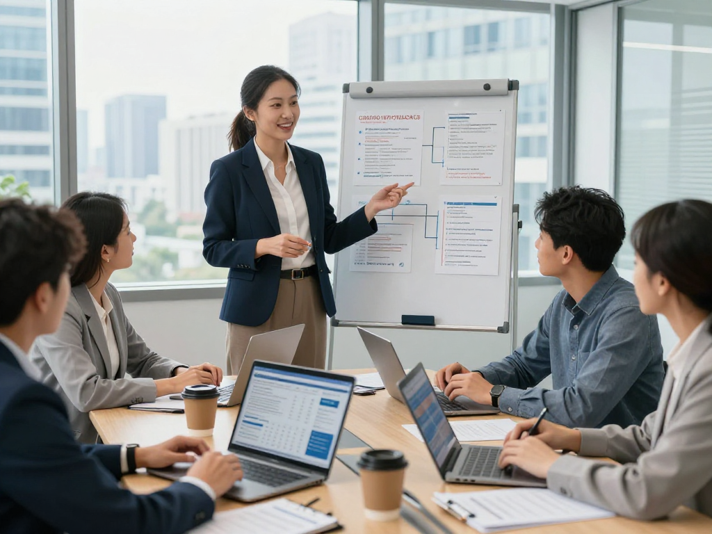 Professionelle Beratung zu Datenschutzdienstleistungen in modernem Büro mit engagierten Teammitgliedern.