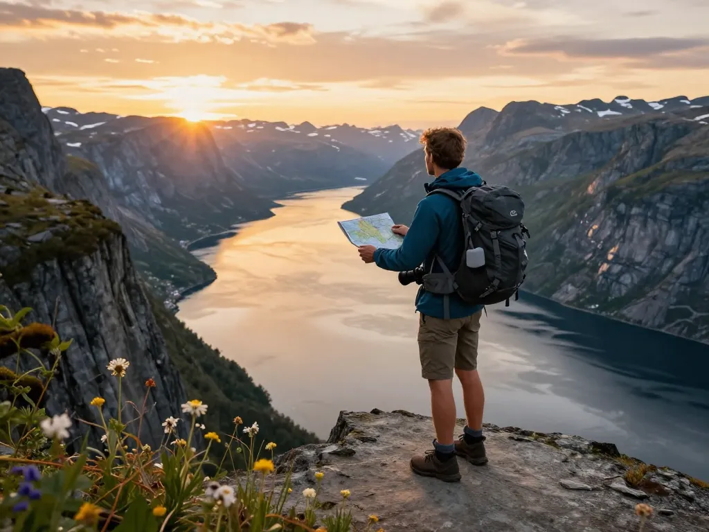 Erleben Sie Urlaub in Skandinavien mit atemberaubenden Fjordblicken und Abenteuer in der Natur.