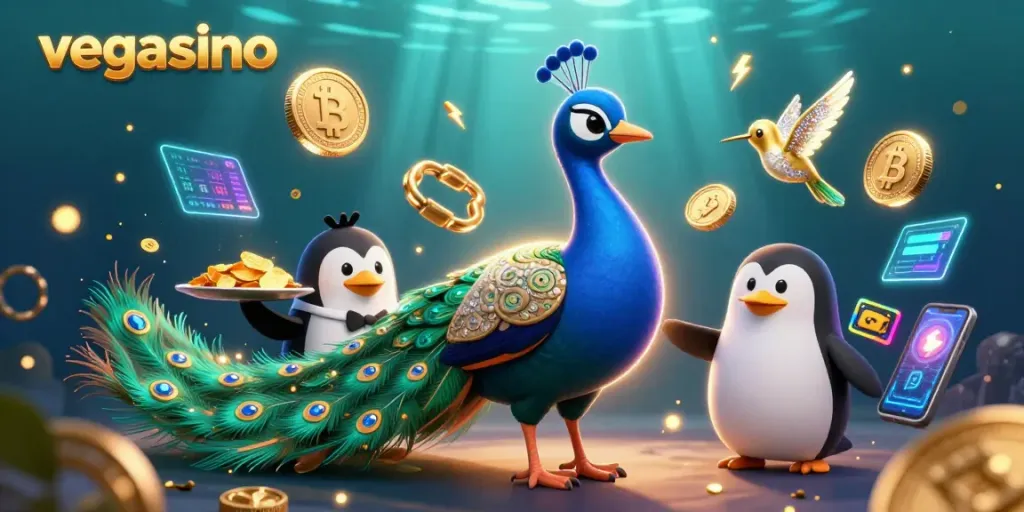 Experience vegasino excitement with vibrant casino characters and dynamic digital elements.