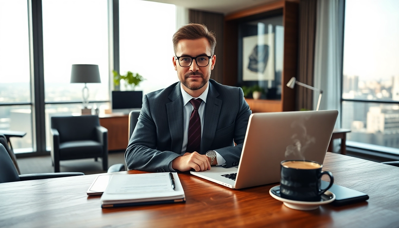 Headhunter Schweiz berät Kunden in einem eleganten Büro mit sonniger Aussicht