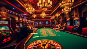 Experience the thrill of gaming at https://www.bdtk1.org/ with players strategizing around a glamorous poker table.