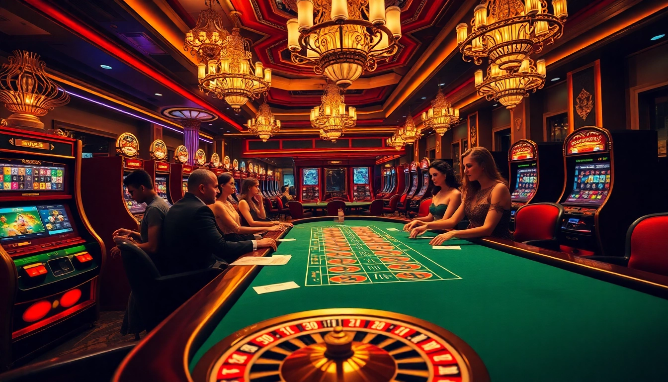 Experience the thrill of gaming at https://www.bdtk1.org/ with players strategizing around a glamorous poker table.