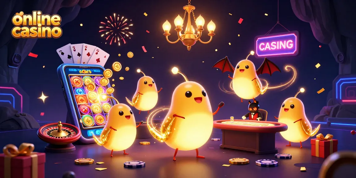 Illuminate your online casino experience with our vibrant glowworm-themed 3D illustration.
